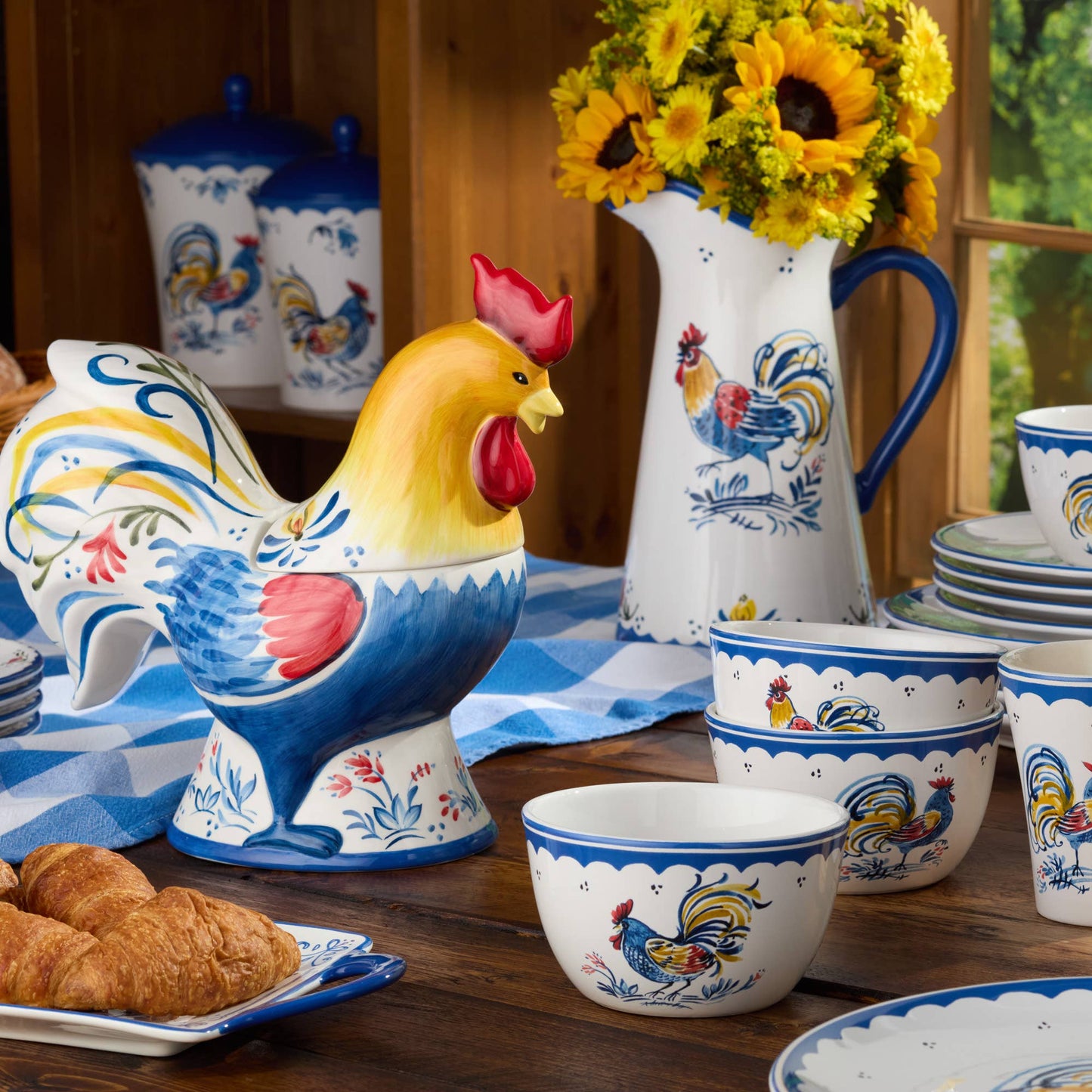 Quadratplatte „French Rooster“