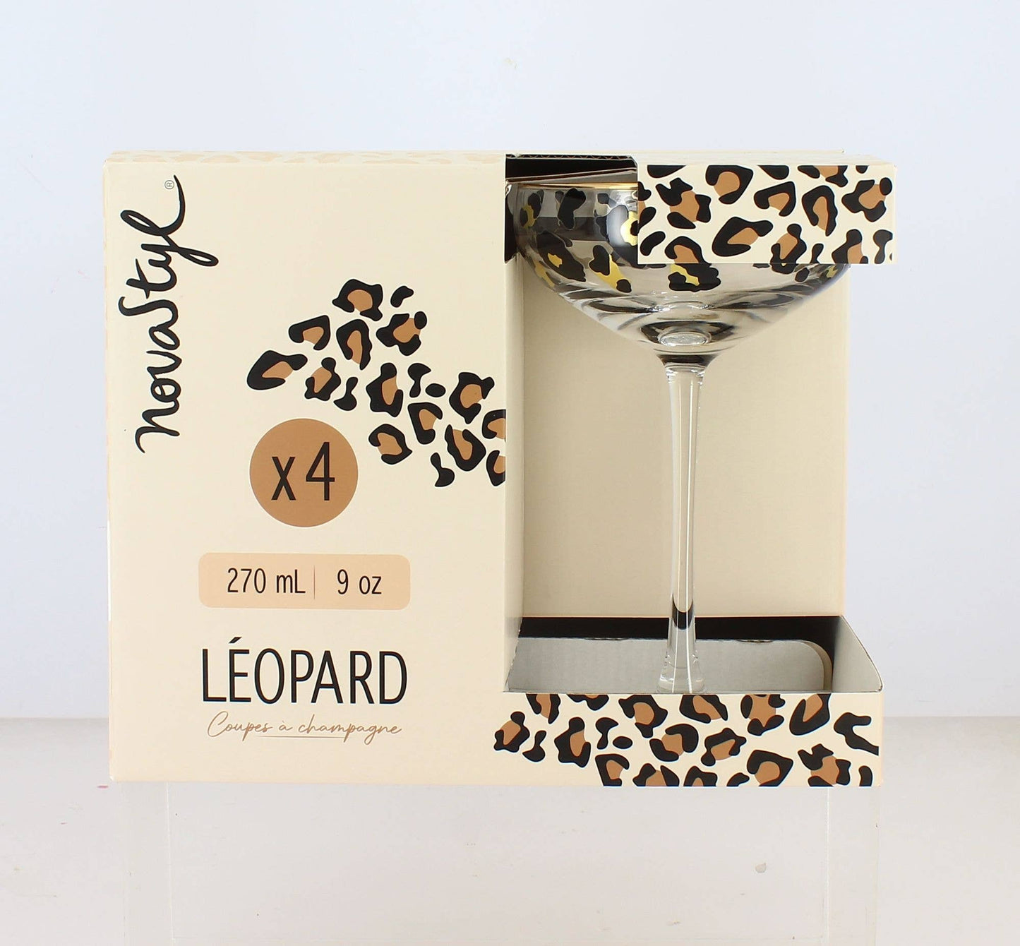 4ER-SET LEOPARD-SCHALEN