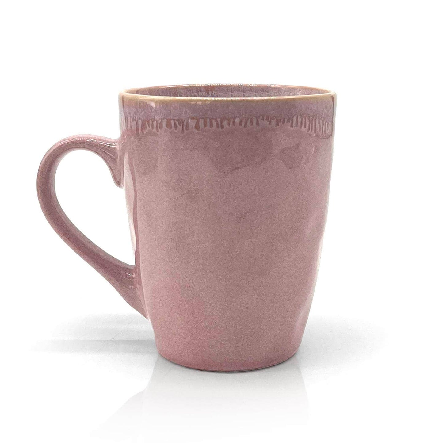 Becher mit Henkel "Herz" rosa