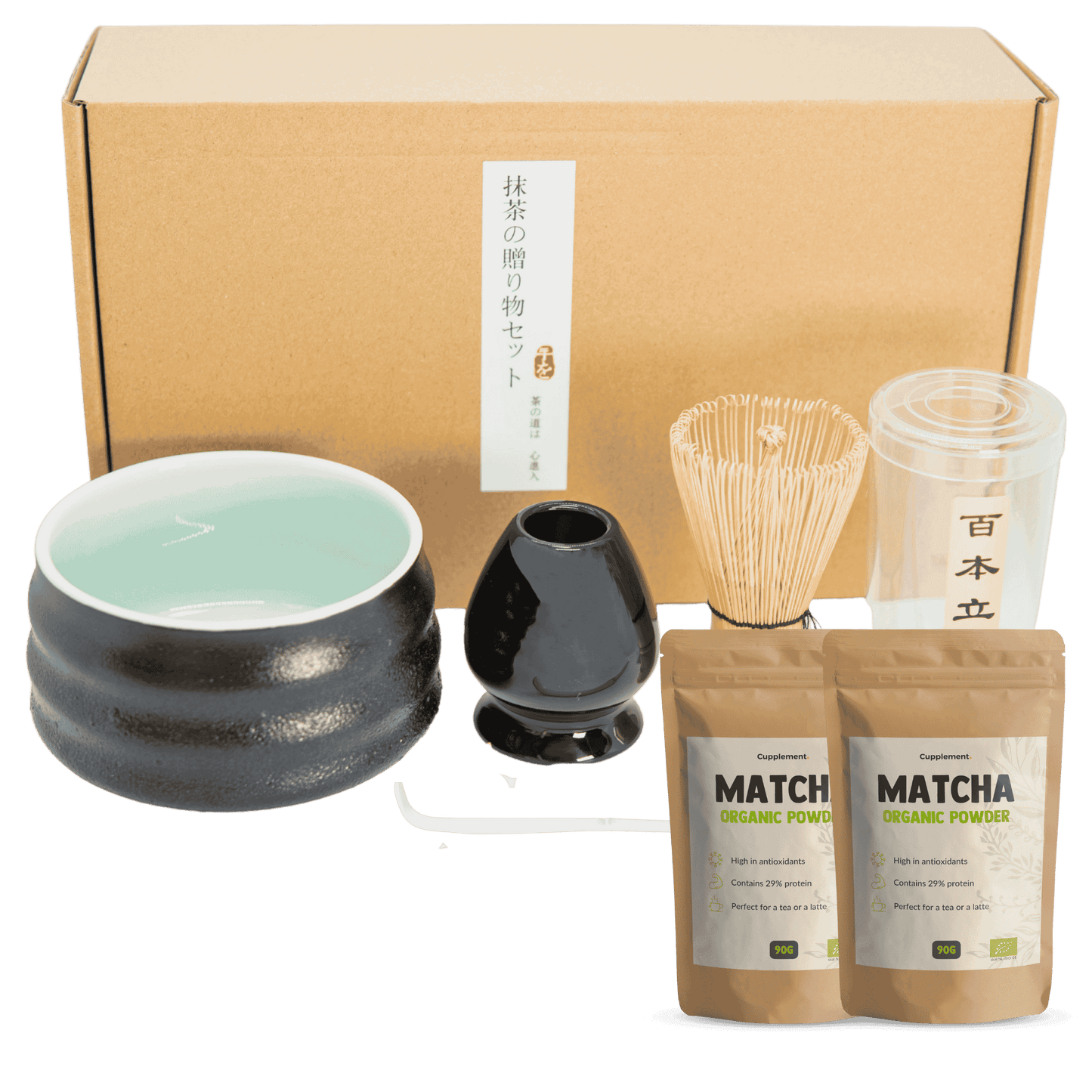 Matcha-Set Schwarz: Starterkit 3-delig