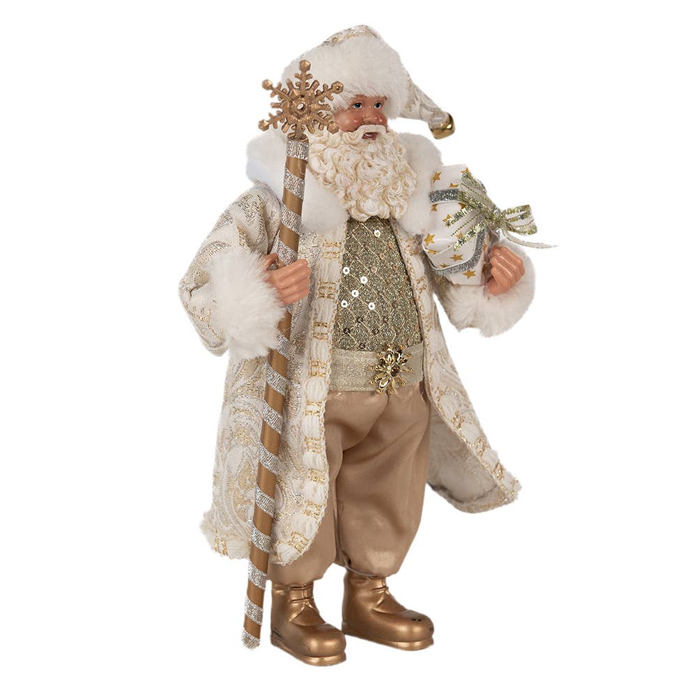 Weihnachtsdekofigur Weihnachtsmann 27 cm gold