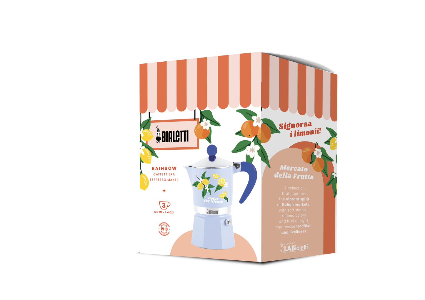 Bialetti Rainbow Mercato Della Frutta „Lemons“ für den Herd