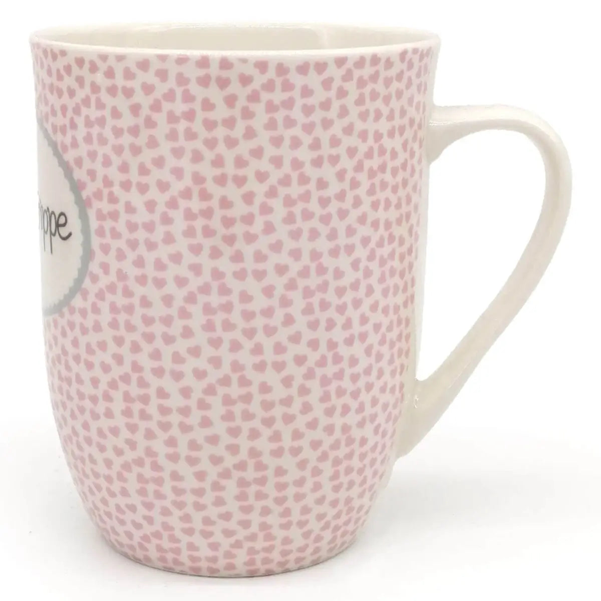 Tasse mit Botschaft "Quasselstrippe" rosa