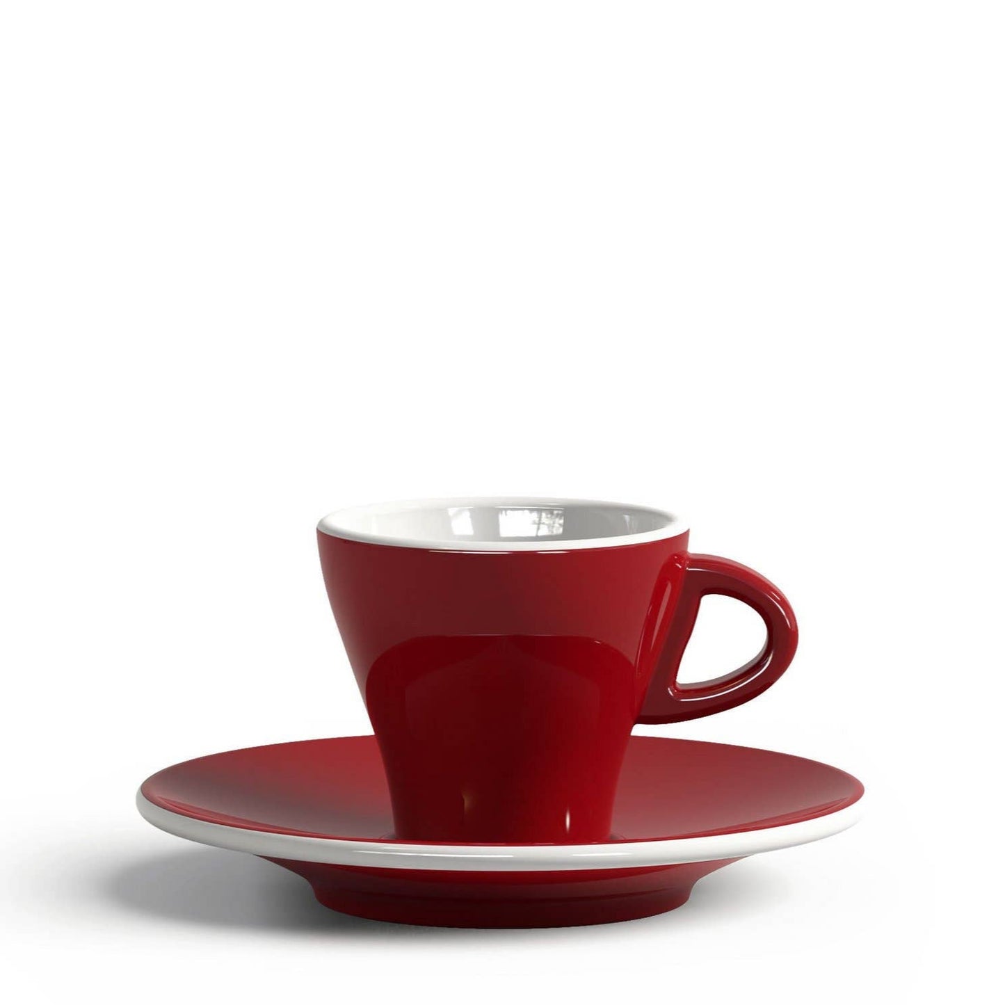 Tasse und Untertasse rot