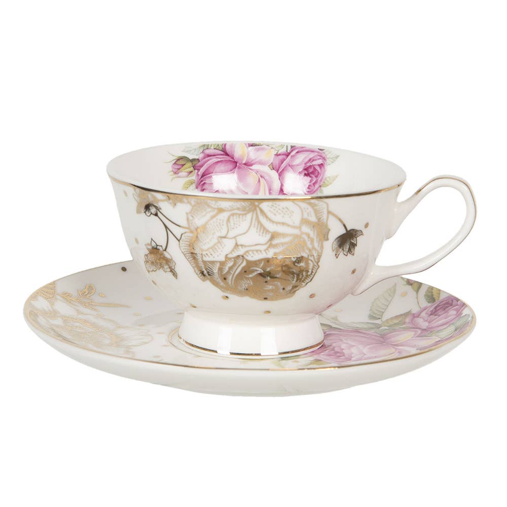 Englische Tasse mit Untertasse LADY