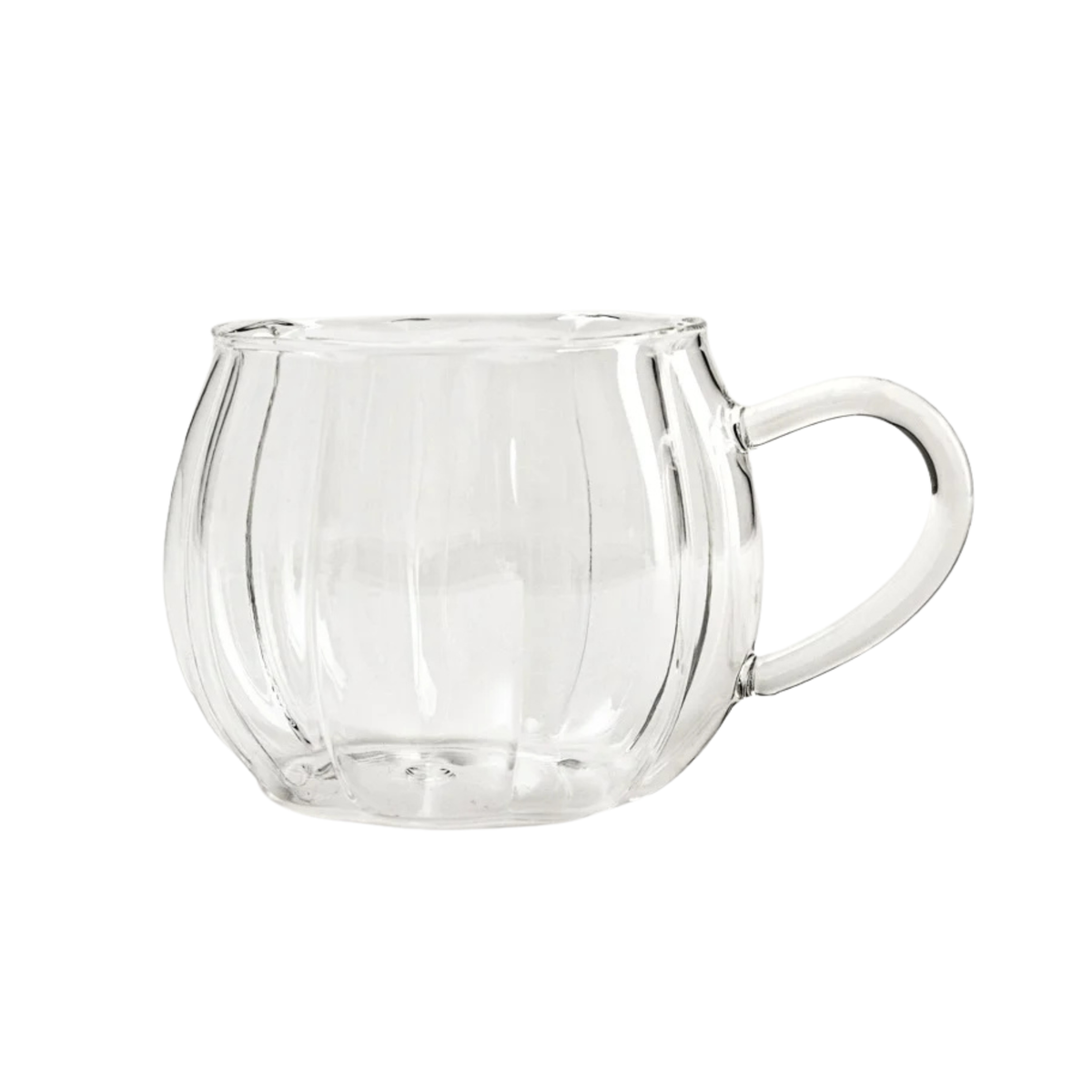 PUMPI Trinkglas in Kürbisform – Transparent | 0,5 Liter