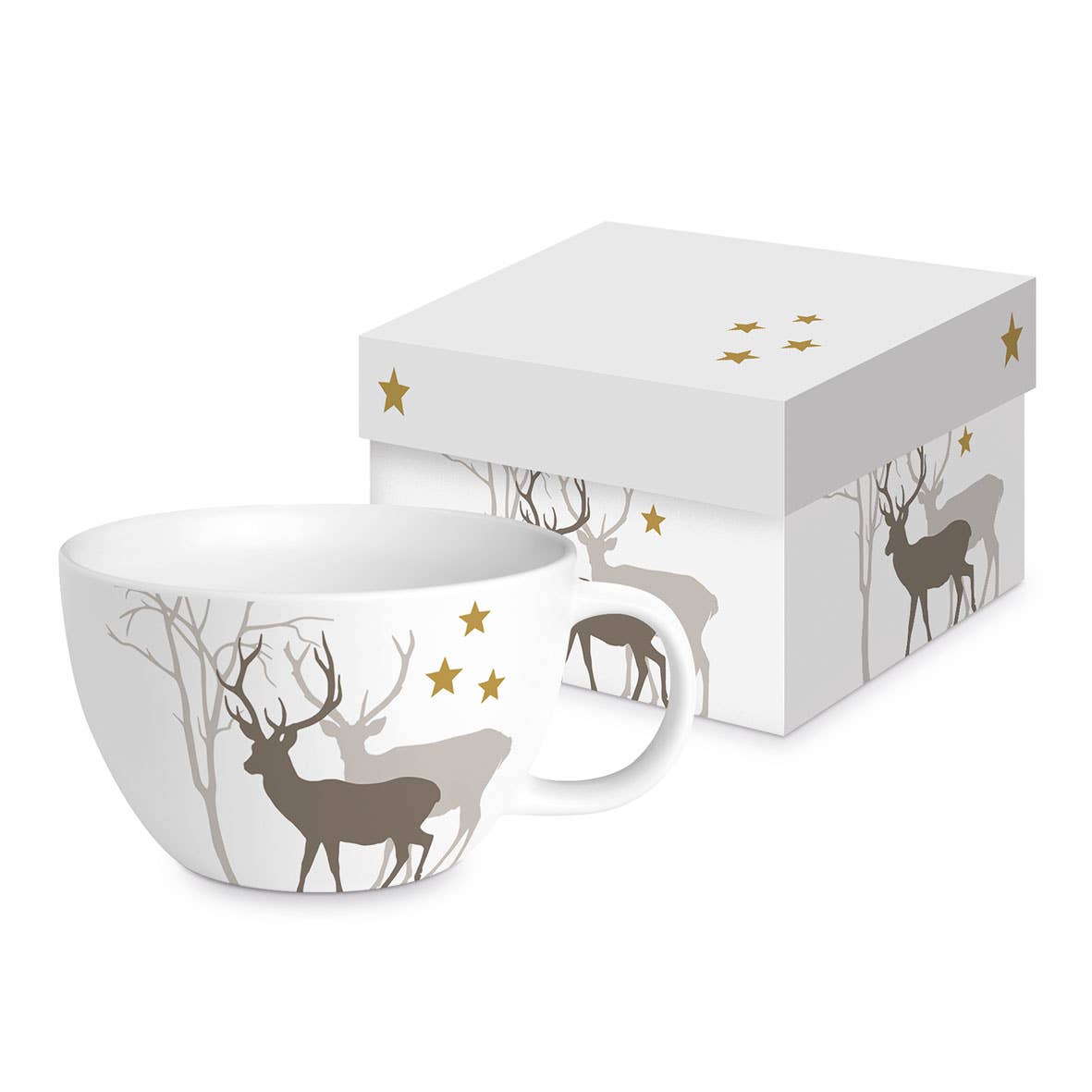 Tasse Winter Deers White – Winterliches Hirschdesign