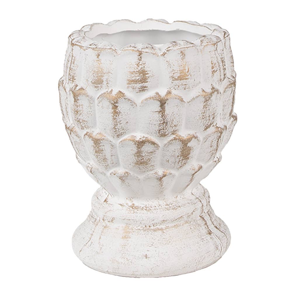 Pflanzgefäß Ø 11x13 cm White Stone