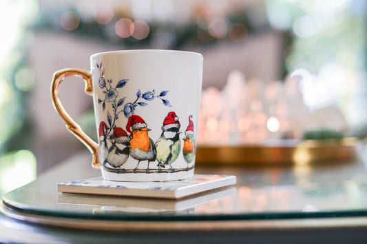 Christmas Forest Birds Tasse