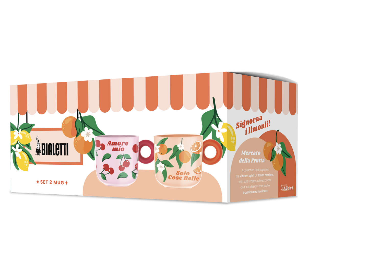 Mercato Della Frutta Becher (2er-Set) – Kirsche & Orange
