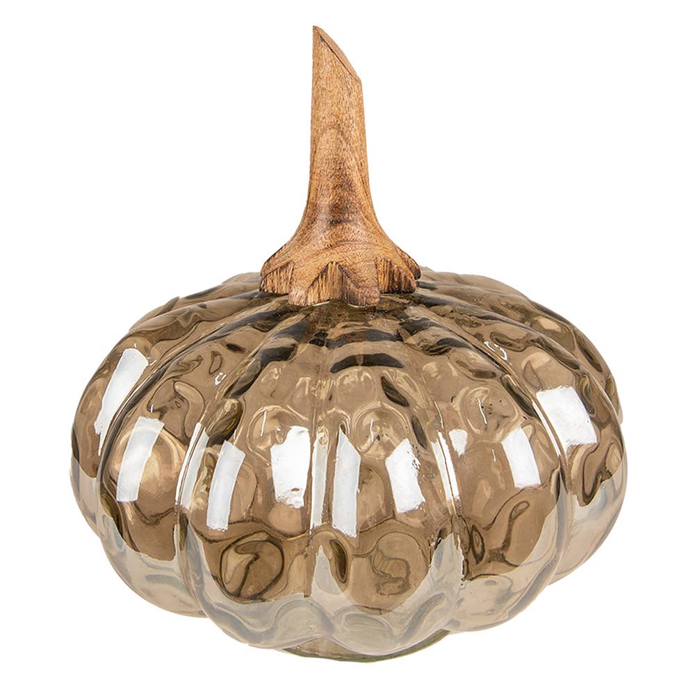 Deko-Kürbis 23 cm, Glas