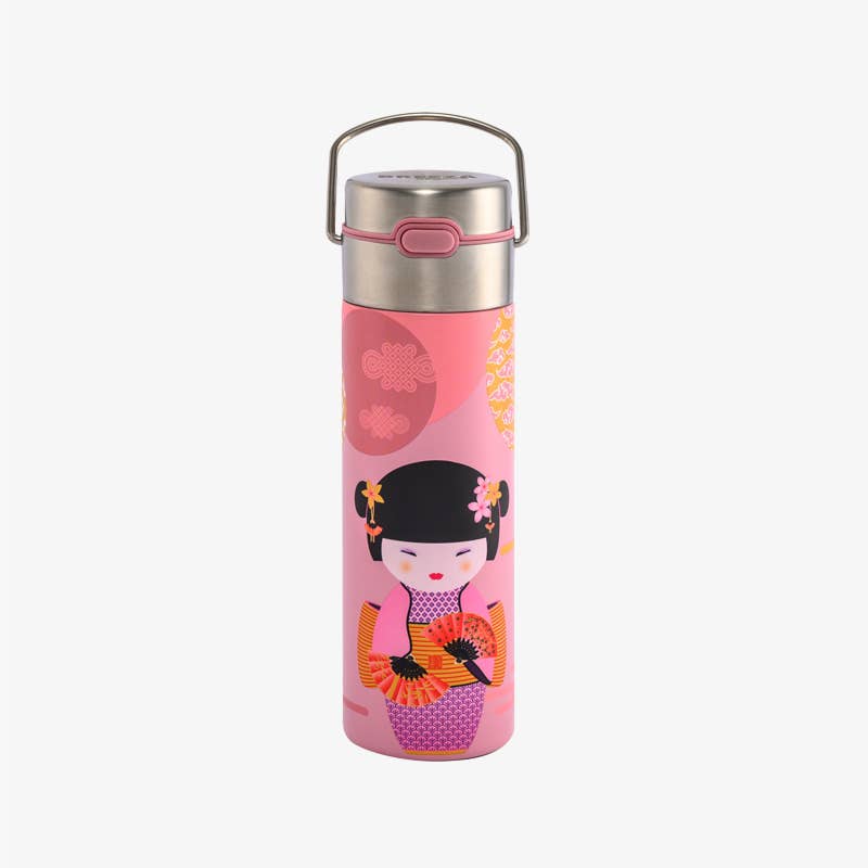 Edelstahlflasche LEEZA "New Little Geisha rose"