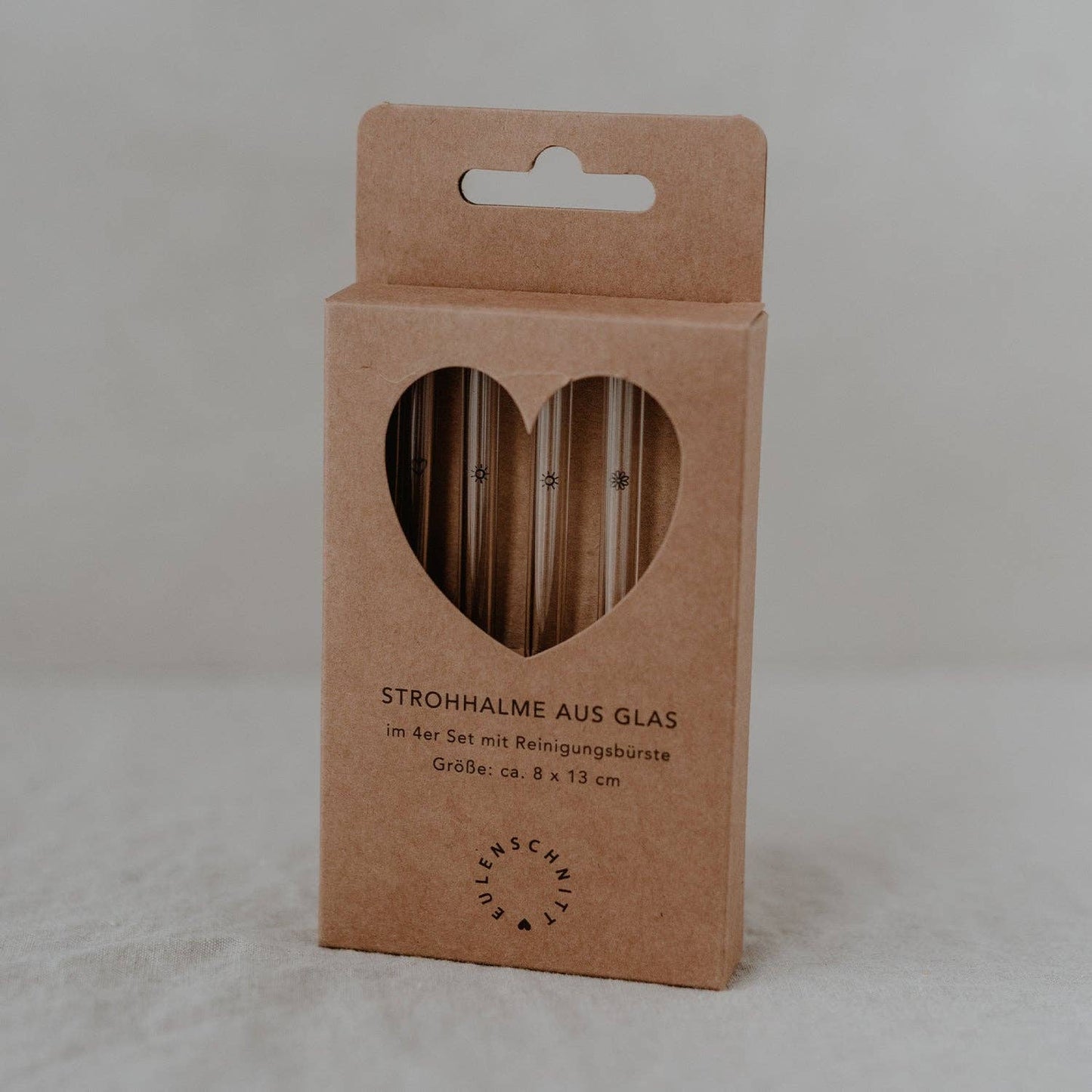 Strohhalme Sommer, Glas 4er Set