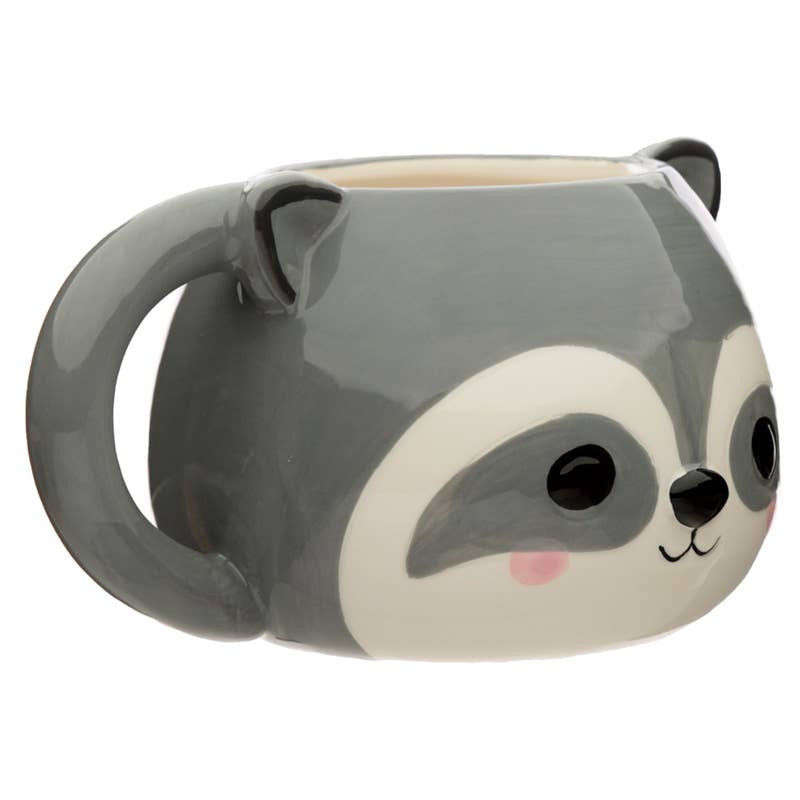 Adoramals Keramiktasse mit Waschbärkopf
