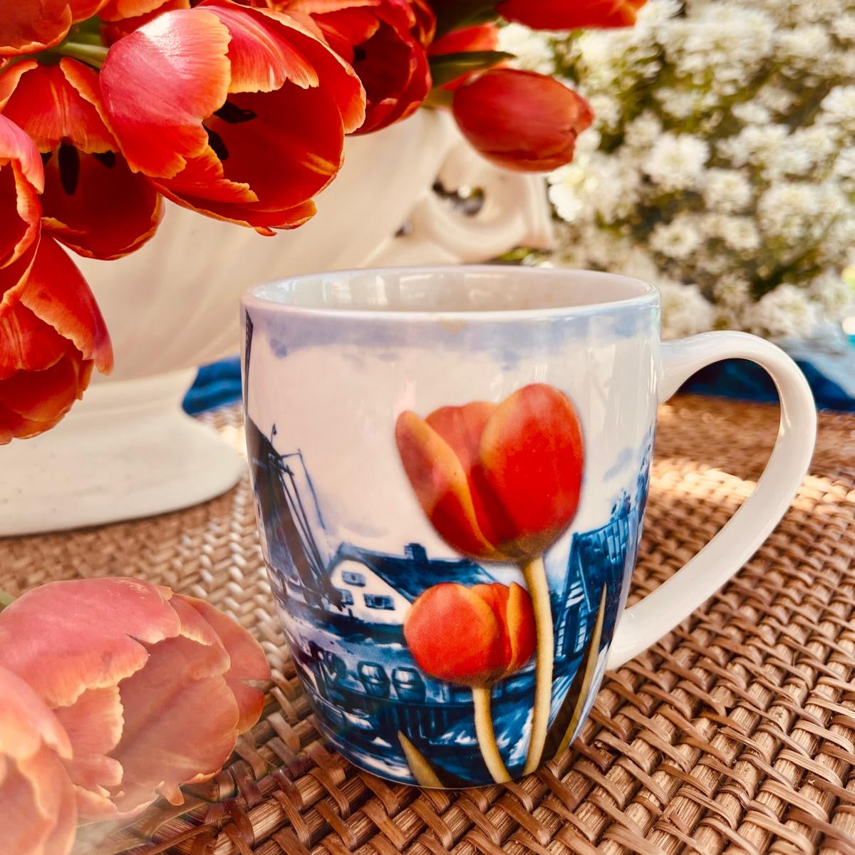 Tasse Mühle & Tulpe