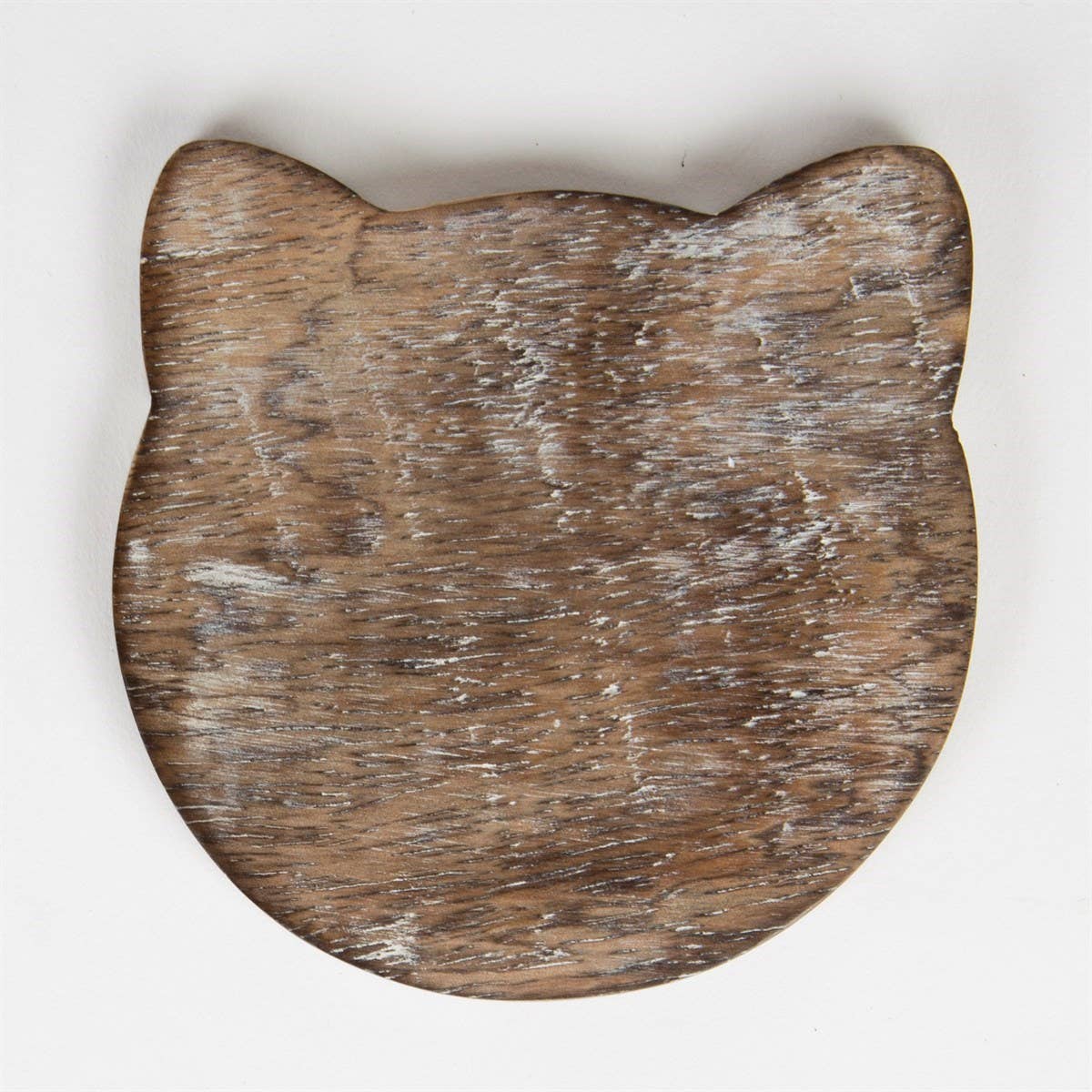 Katzen-Untersetzer aus Holz, geschnitzt, 6er-Set