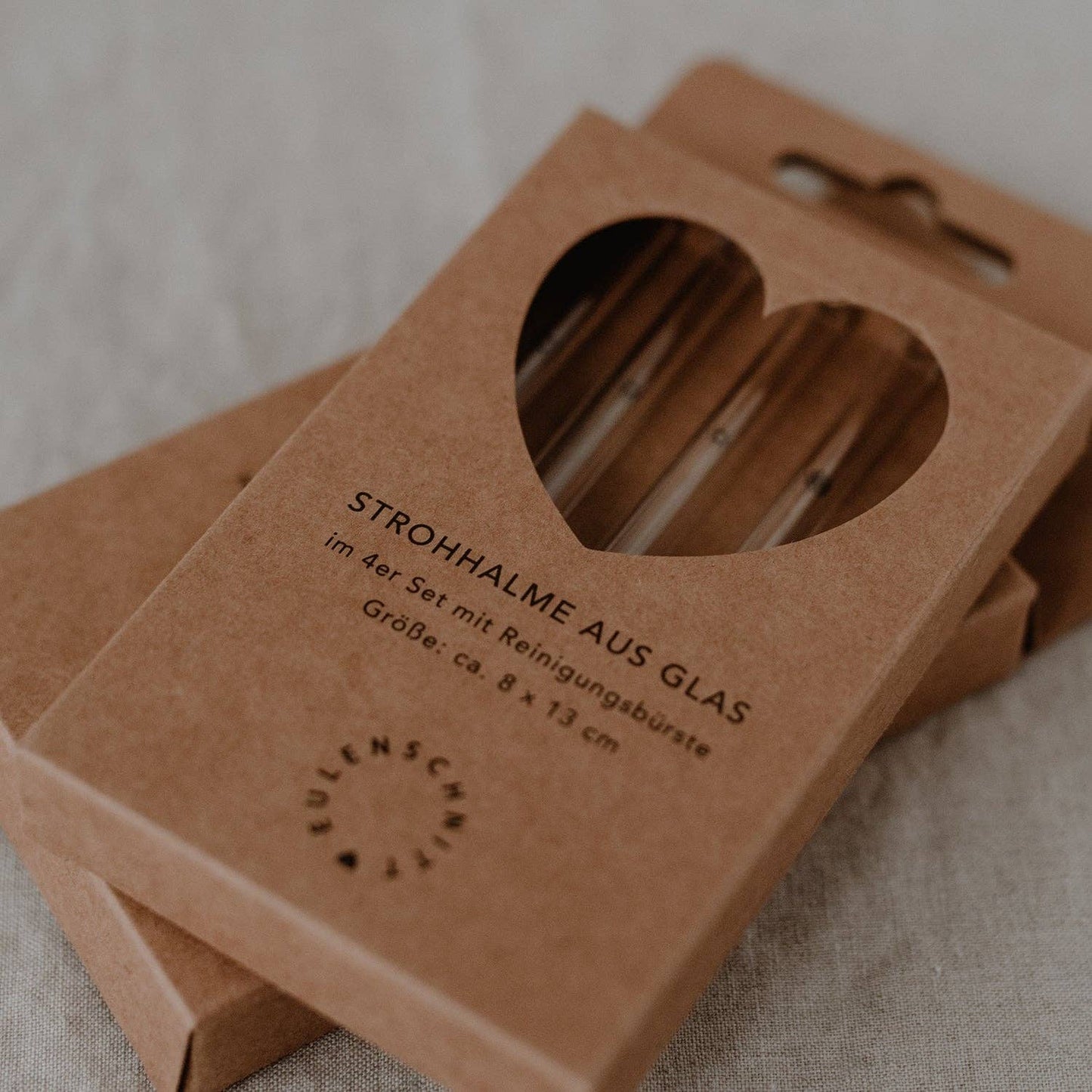 Strohhalme Sommer, Glas 4er Set