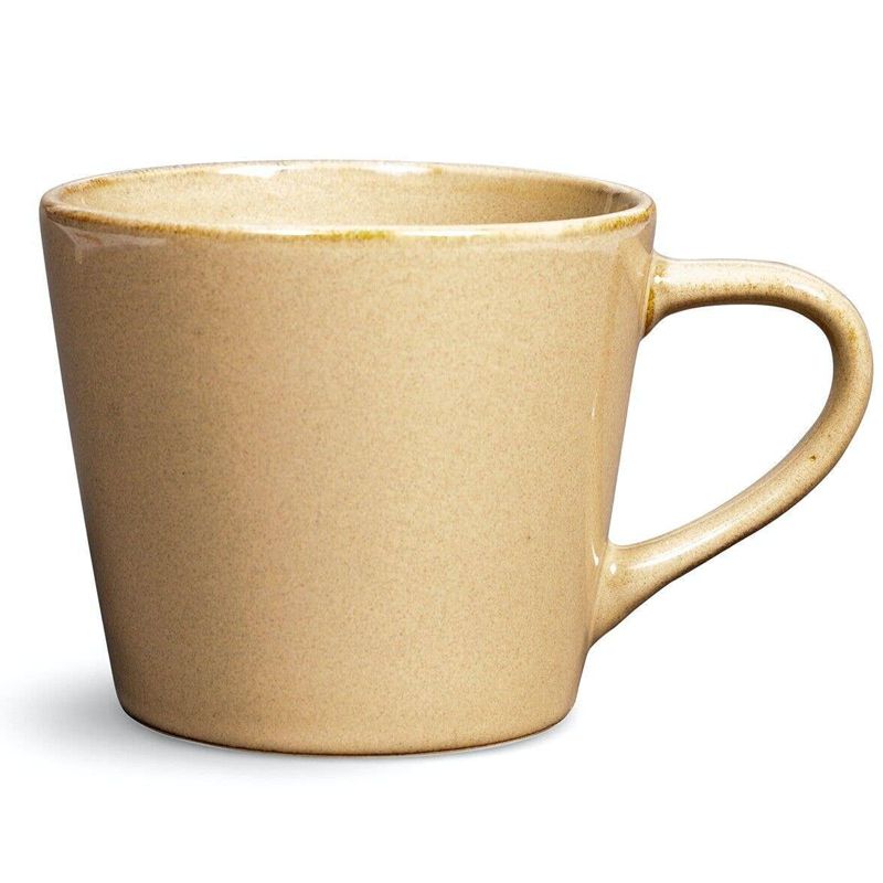 Jumbo-Tasse aus Steingut beige