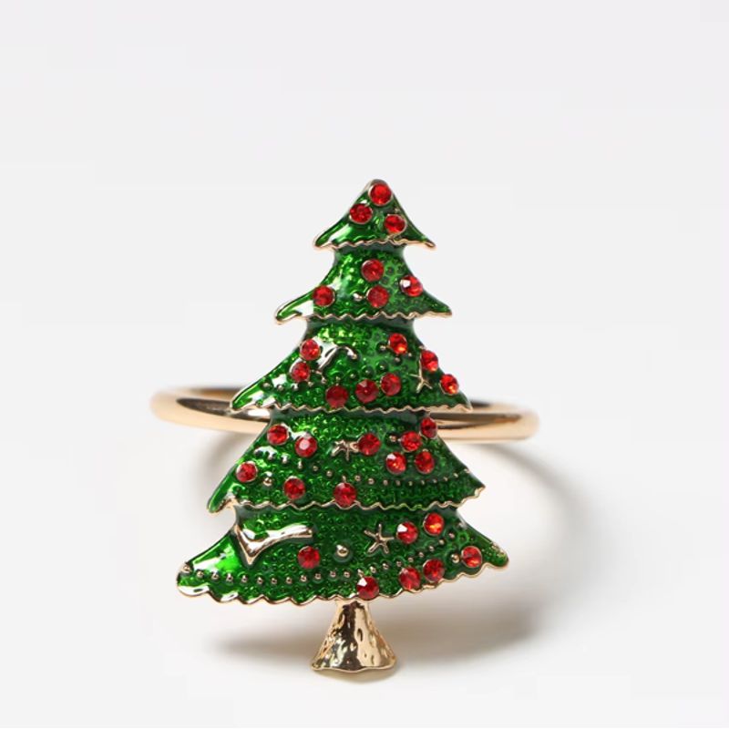 Serviettenringe WEIHNACHTSBAUM, grün 2 St.