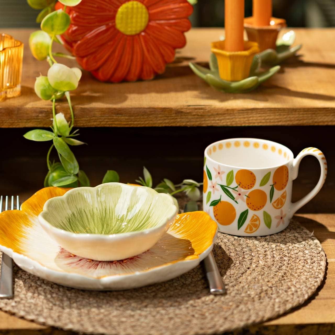 Tassen Set Zitronen & Orangen