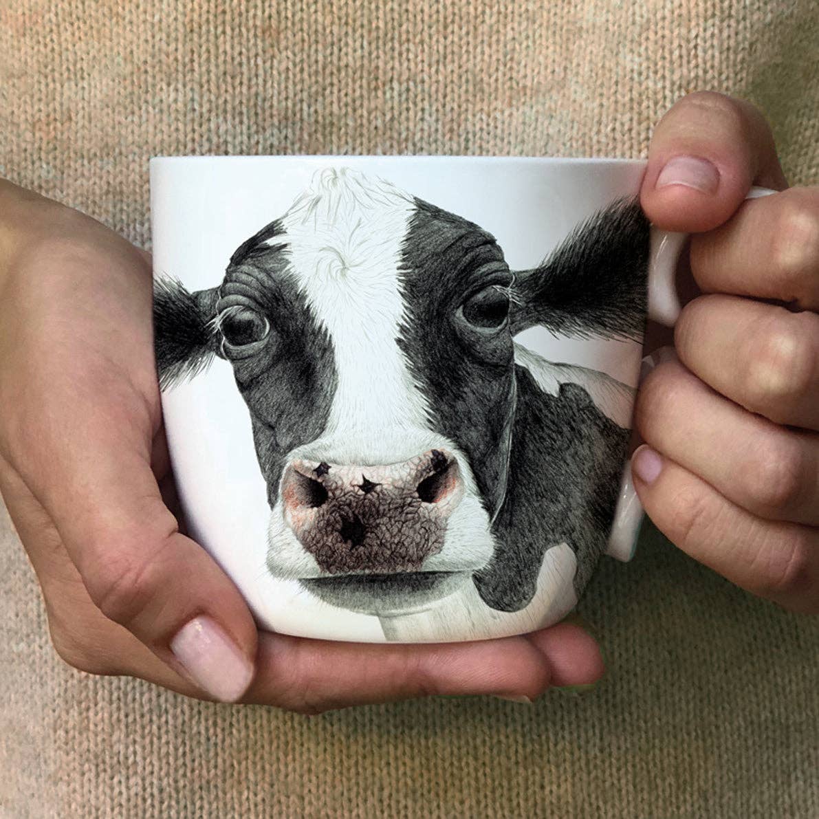 Becher Kuh Rosa