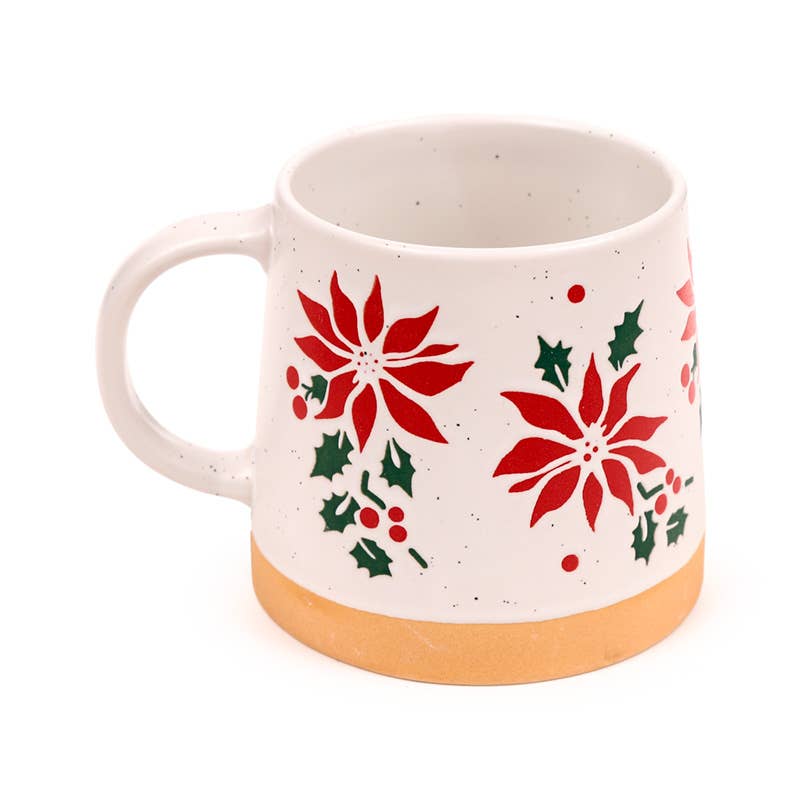 Steingutbecher mit Weihnachtsstern