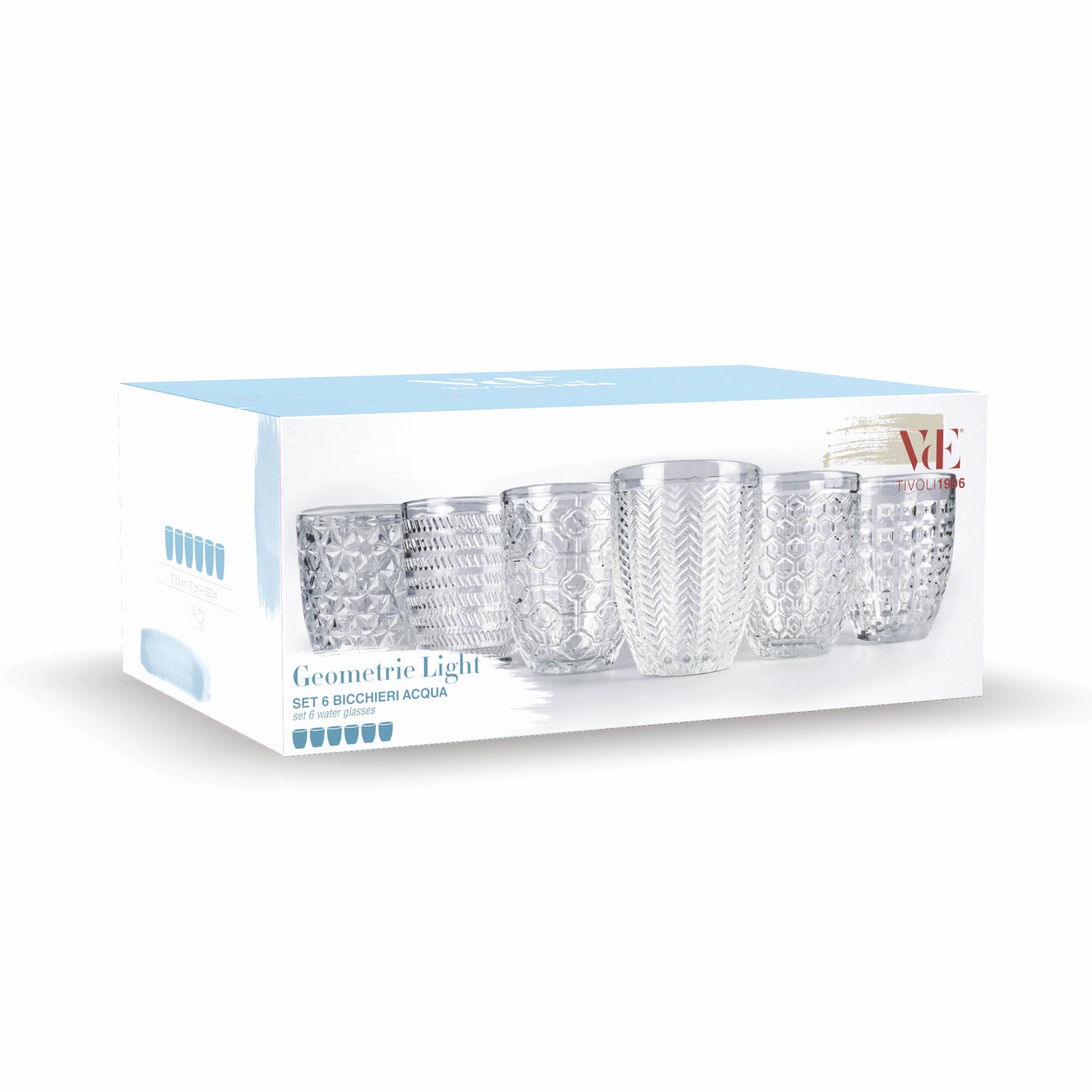 Wassergläser LIGHT, 6 Stück