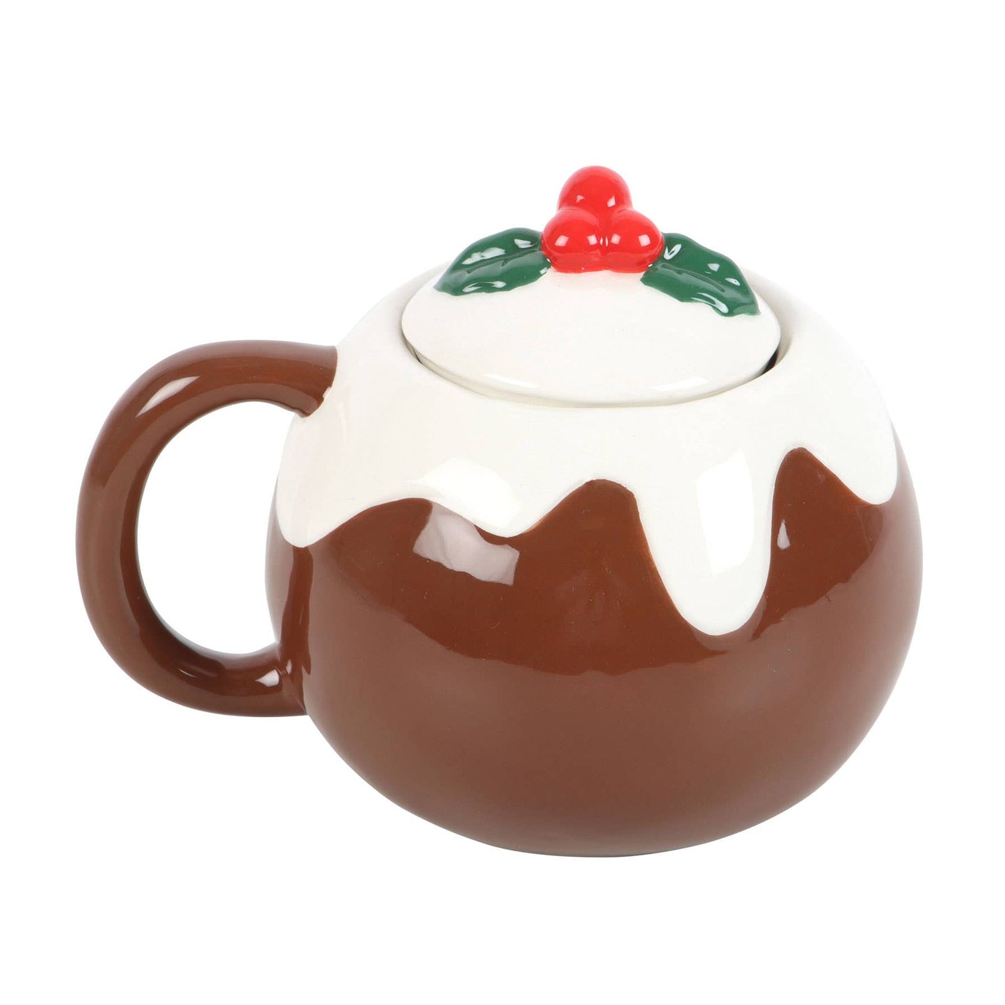 Tasse in Form von Weihnachtspudding