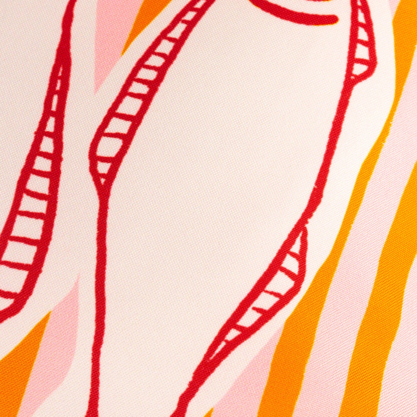 Mediterrane Sardinen Outdoor-Kissen Pink/Orange