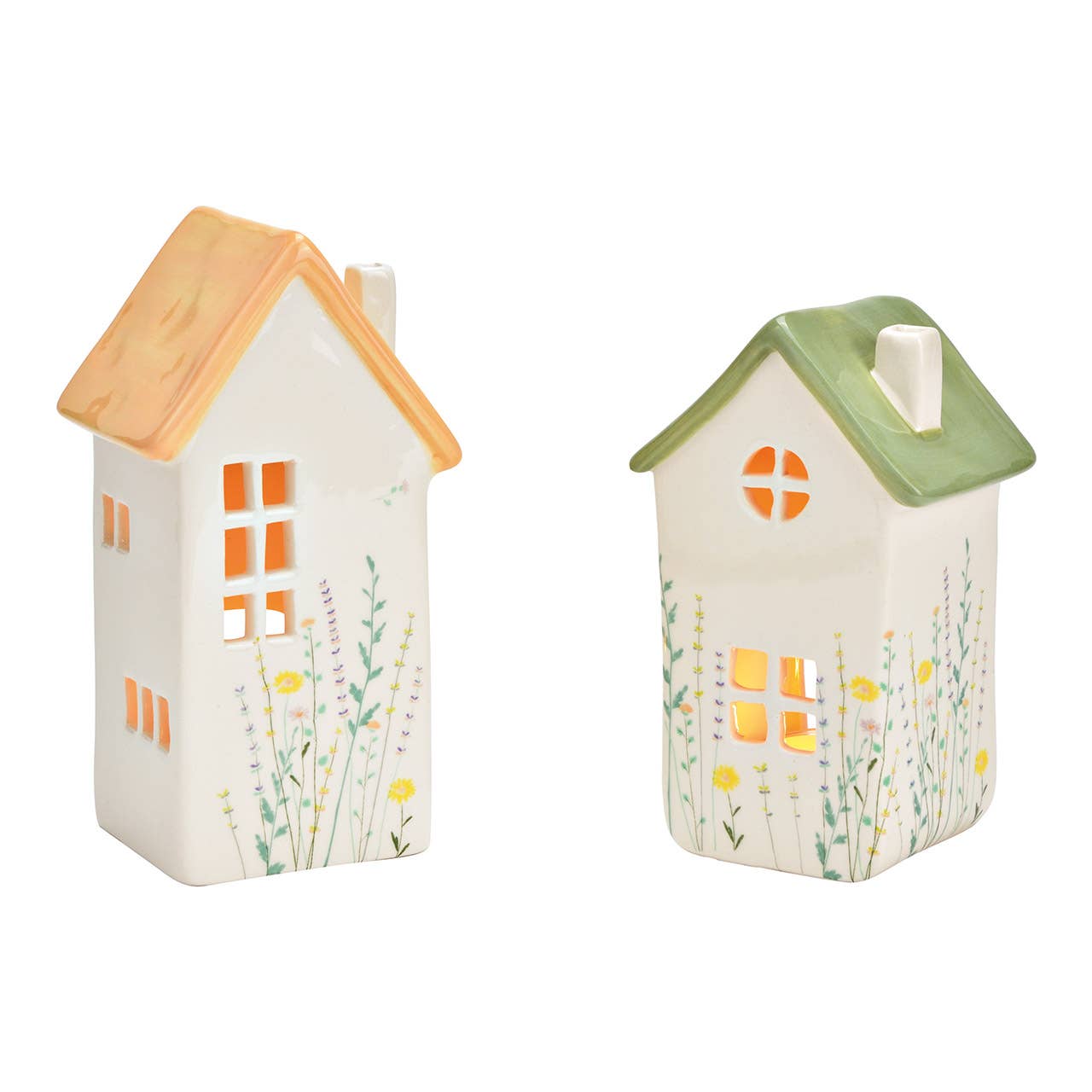 Keramik Windlicht, 2er Set