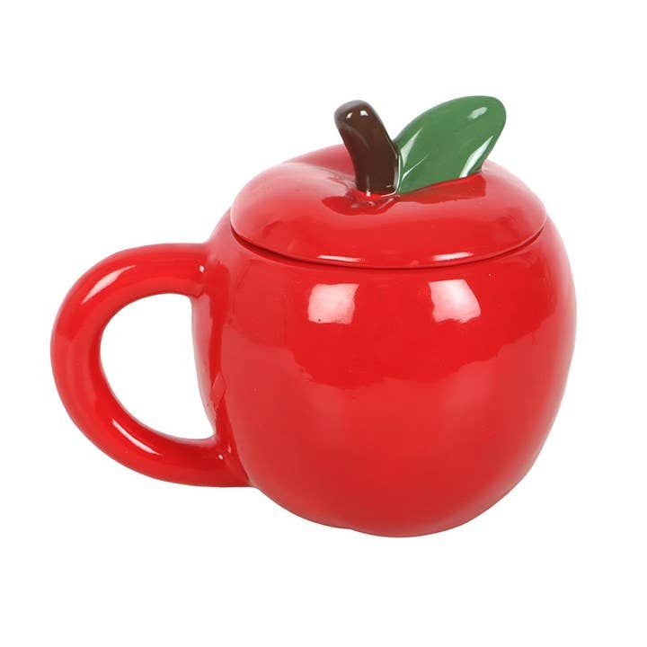 Apfelförbiger Becher mit Deckel