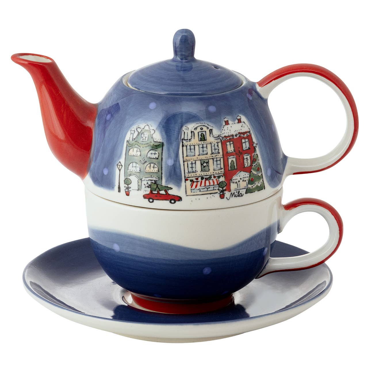 Tea for one Snow is falling: Keramik