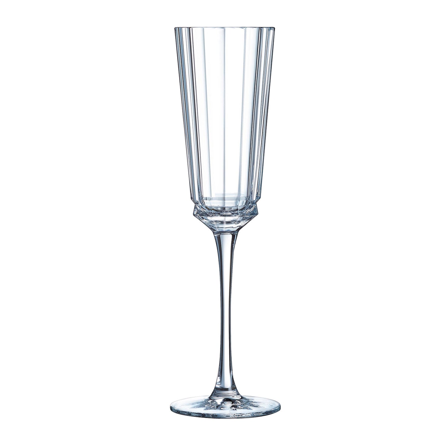 Luxuriöse Macassar Cristal d'Arques: Prosecco Flöten, 6er Set