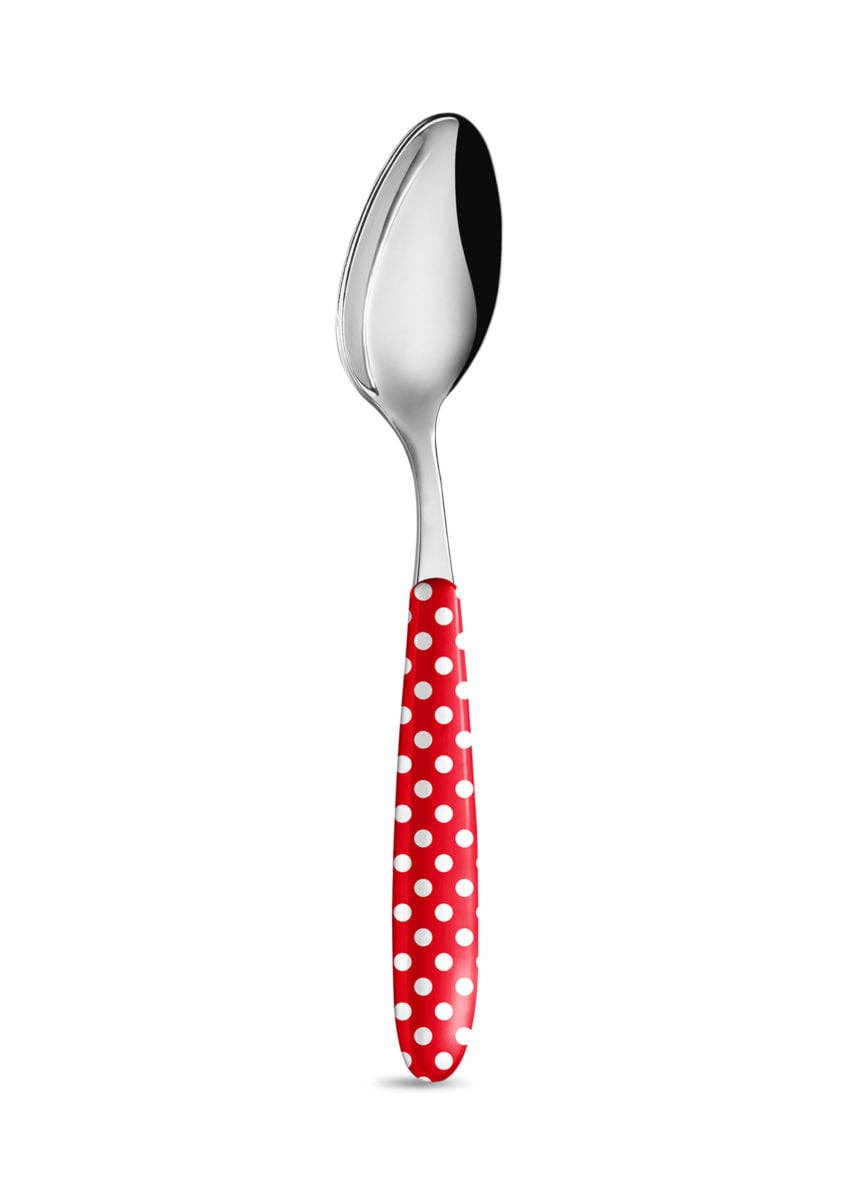 Löffel Rot mit Punkten 20 cm