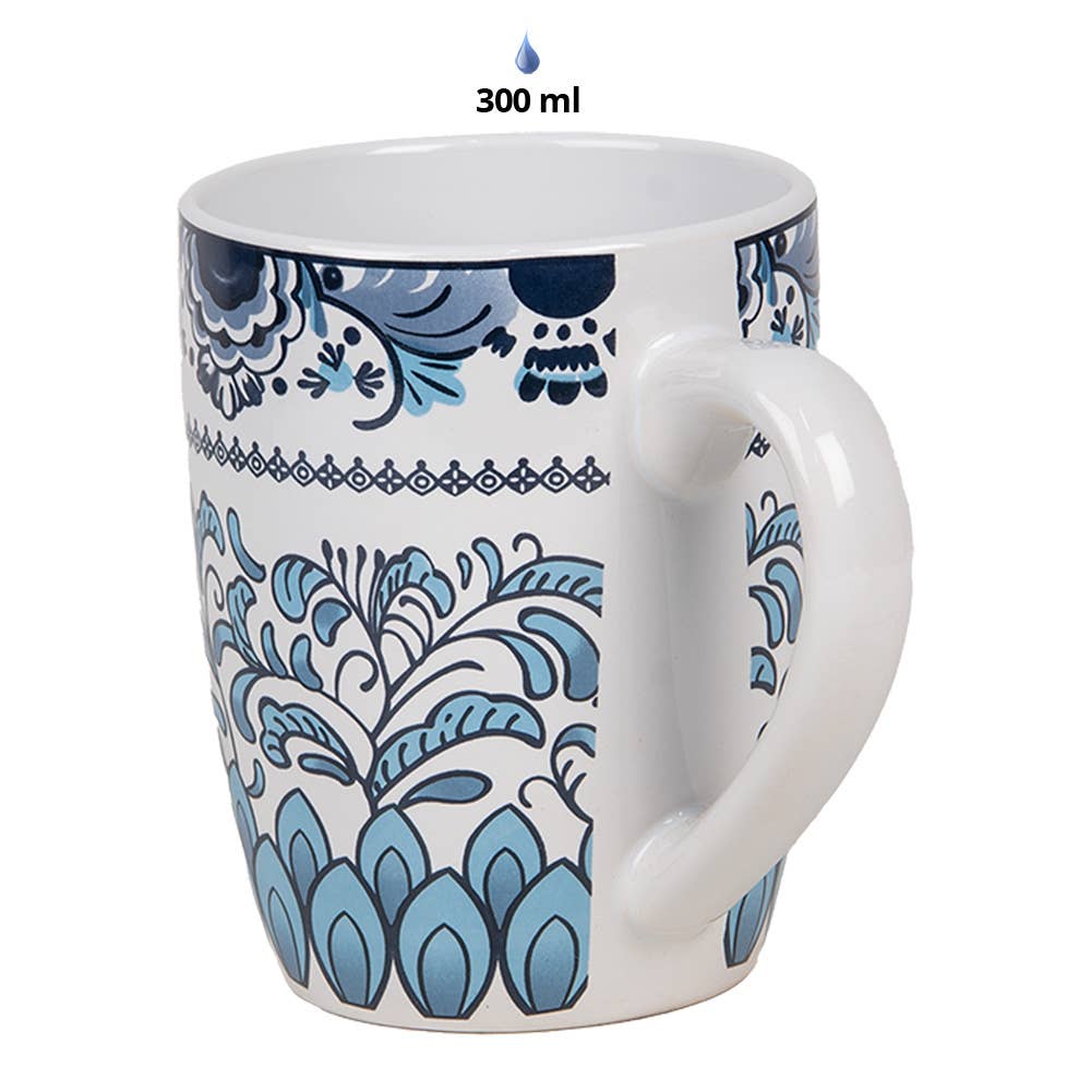 Tasse weiß-blau, Keramik