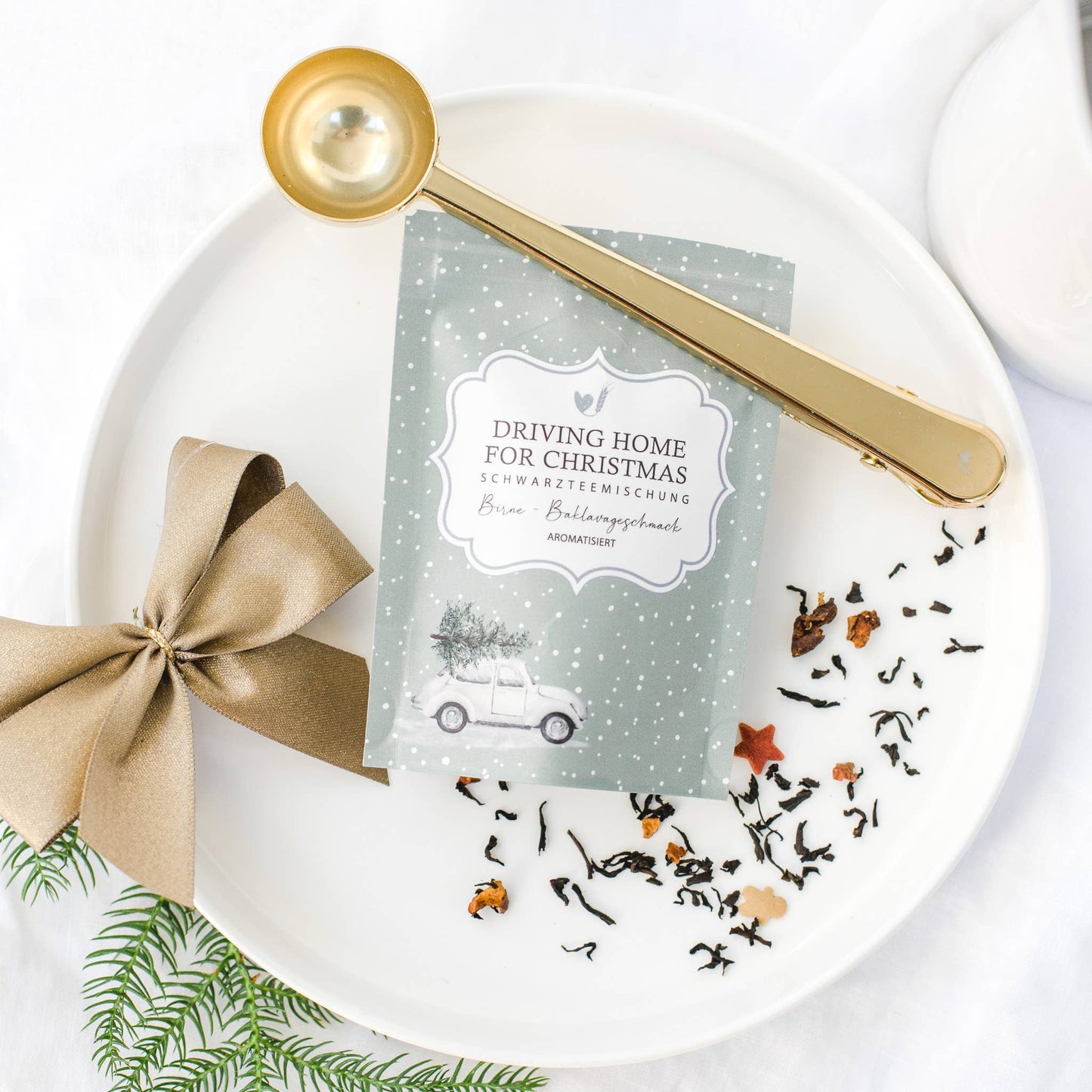 Teesäckchen "Driving home for Christmas"