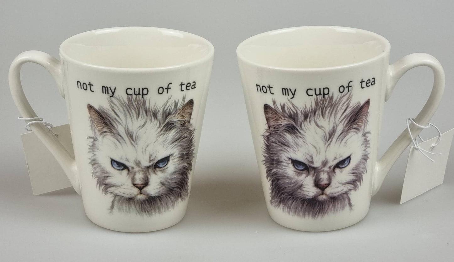 Tasse „Not My Cup of Tea“ mit Katzenmotiv