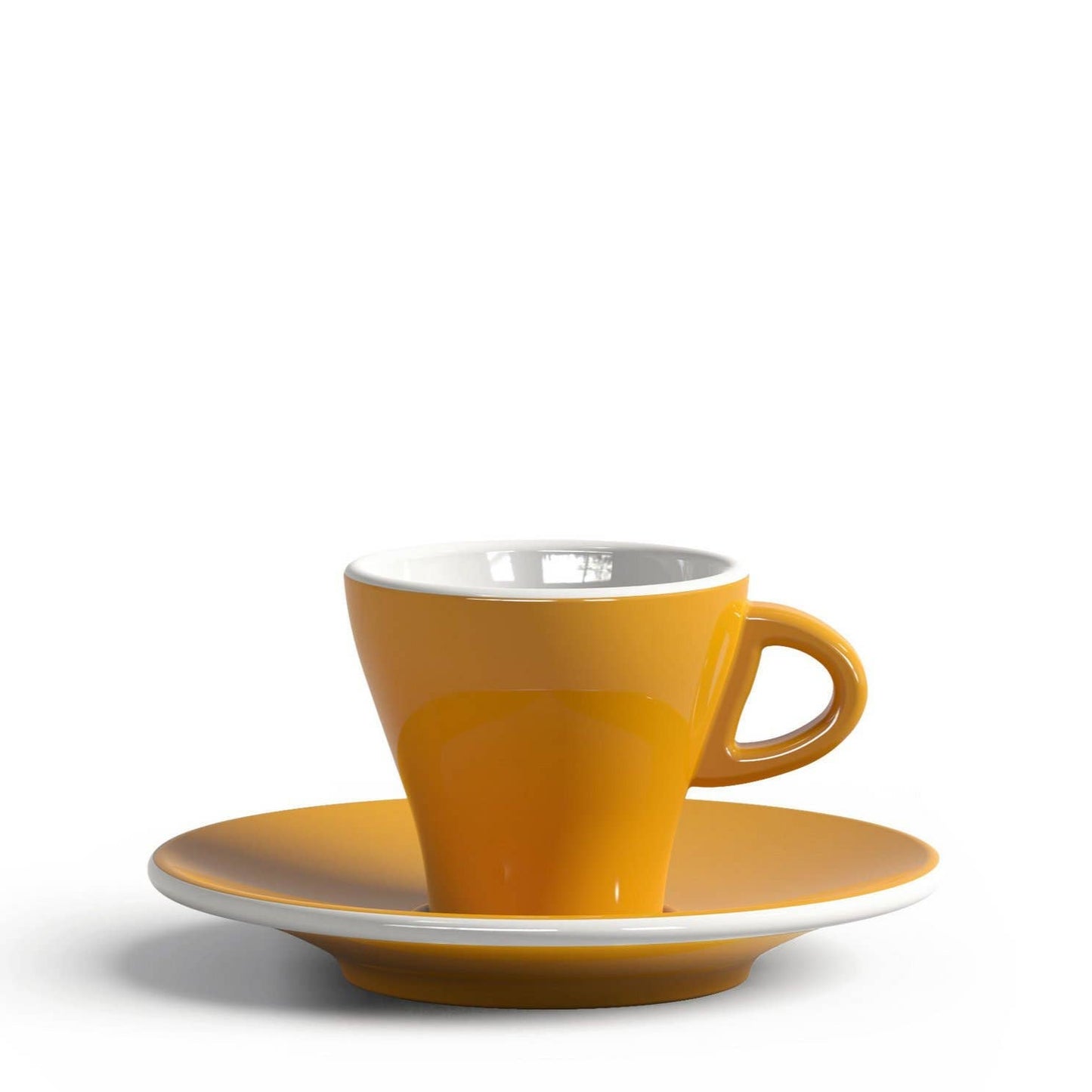 Tasse und Untertasse Dunkelgelb