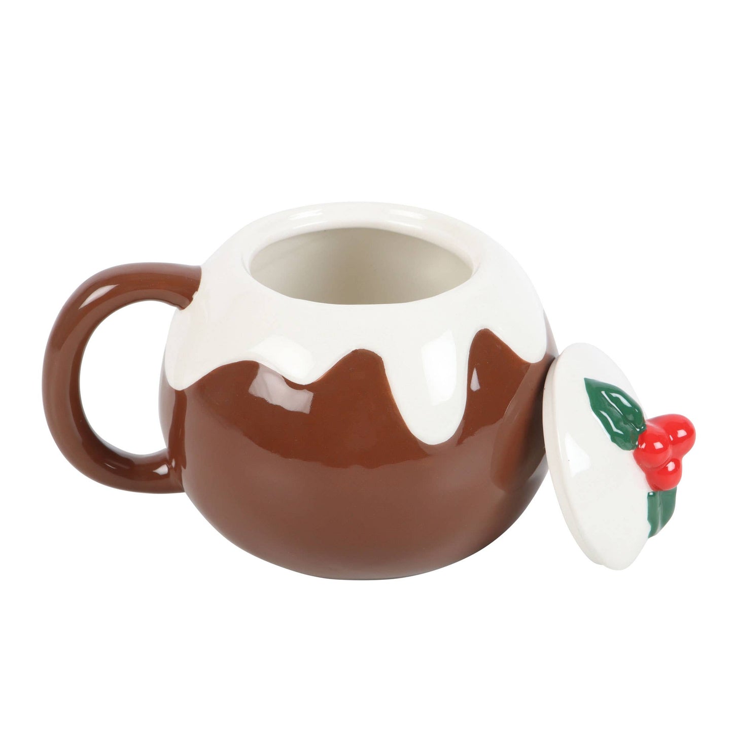 Tasse in Form von Weihnachtspudding