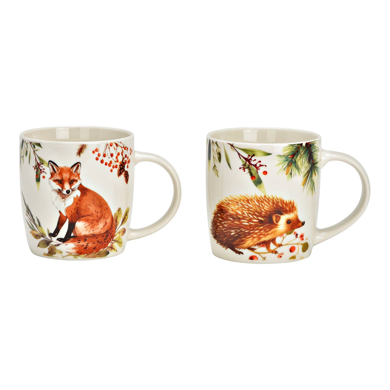 Porzellan-Becher Set – Igel & Fuchs | 2-teilig