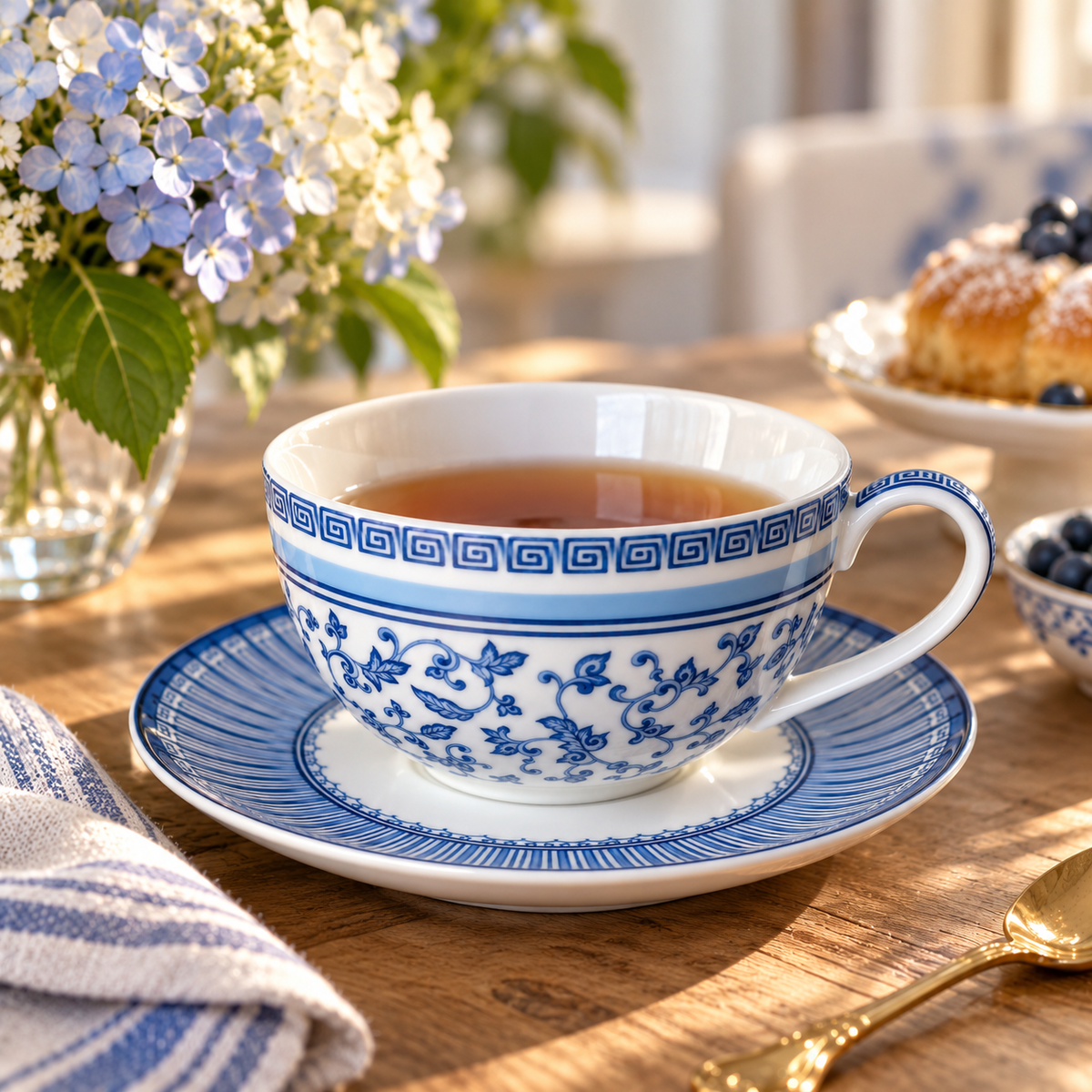 Teetasse und Untertasse Blu Royal