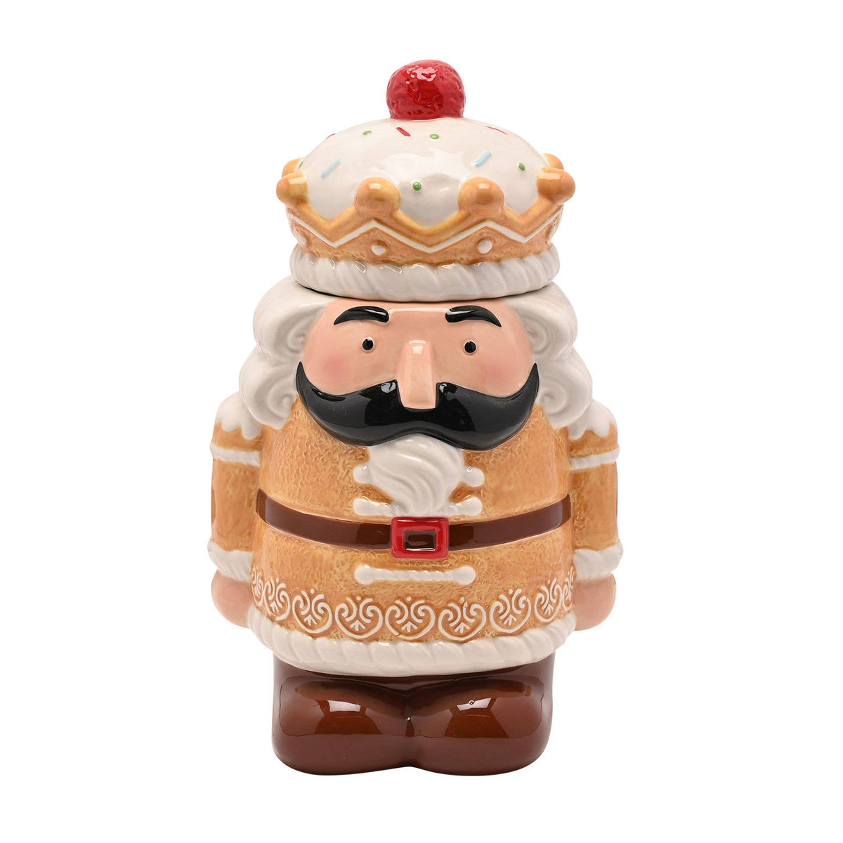 Santa & Freunde Keramik Lebkuchen Nussknacker Keksdose