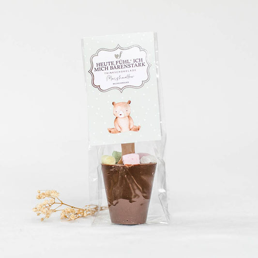 Trinkschokolade Marshmallow "Heute fühl ich mich bärenstark"