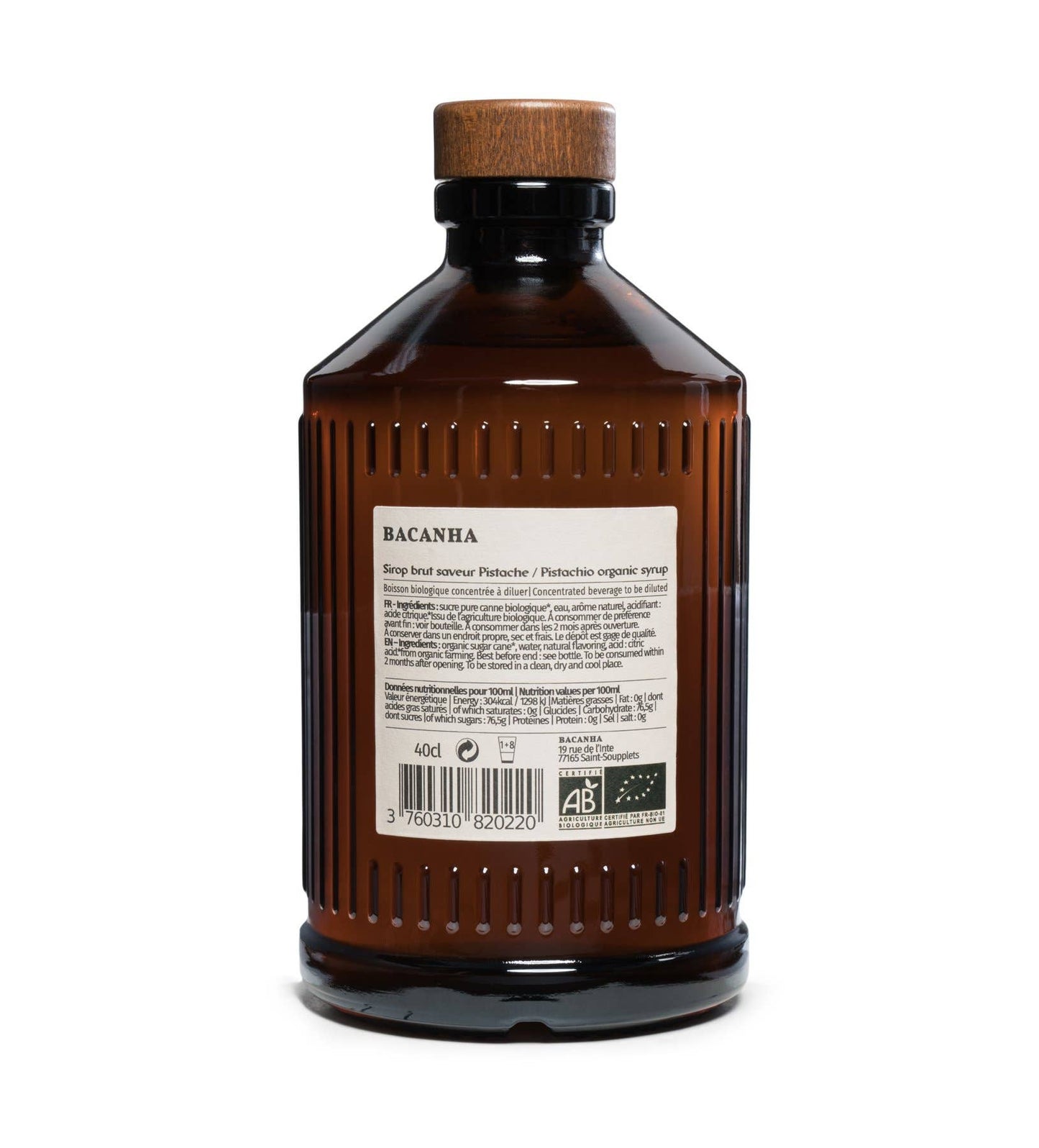 Rohes Pistazien-Sirup - Bio - 400 ml