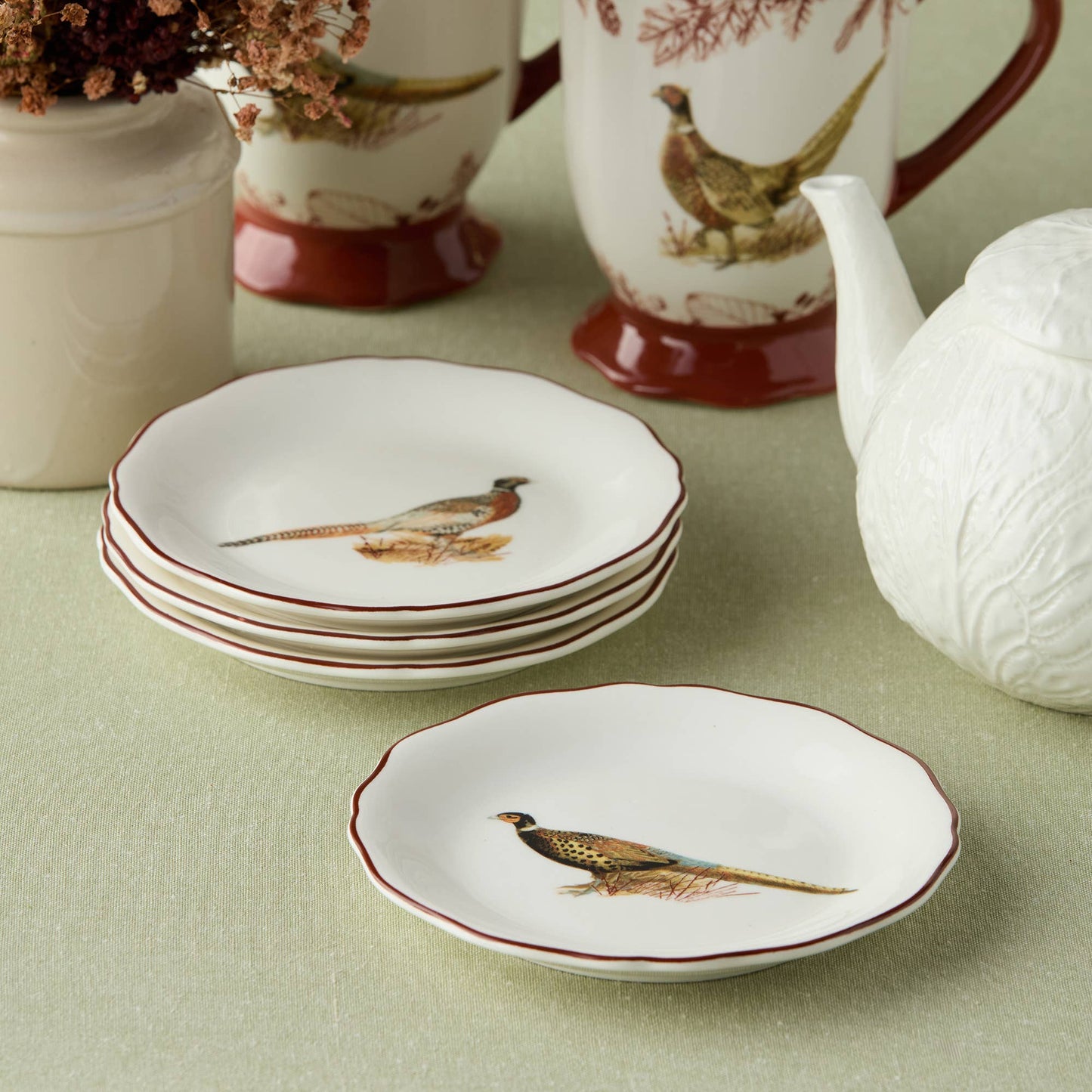 Canapé-Teller-Set „Pheasant Grove“ – 4 Stück