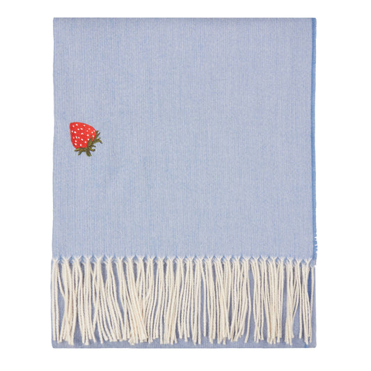 Leichte bestickte Decke Beeren