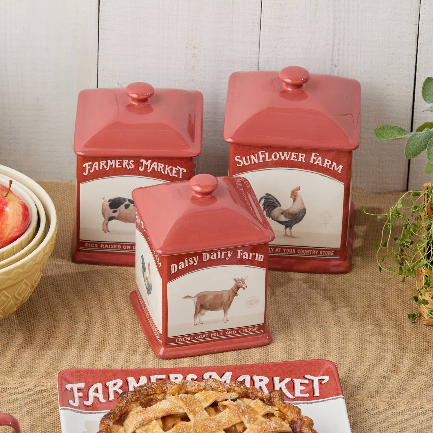 Vintage Farm  Vorratsdosen-Set 3-tlg.