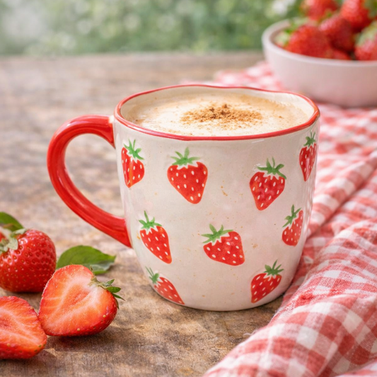 Keramik Becher ERDBEERE