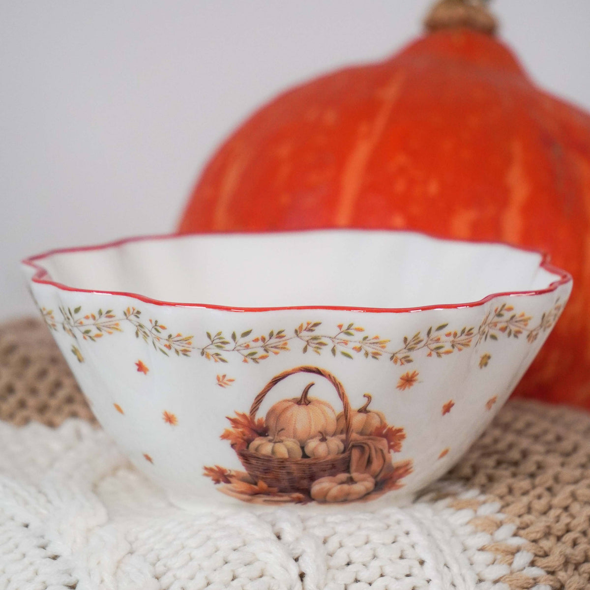 Isabelle Rose Vintage Schale mit Herbstmotiv