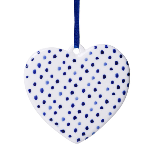 Weihnachtsornament Herzchen Punkte